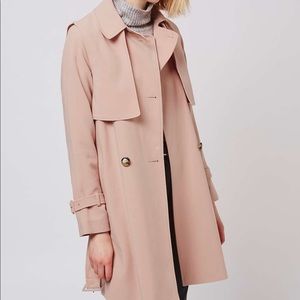 Dusty Pink Topshop Trench Coat